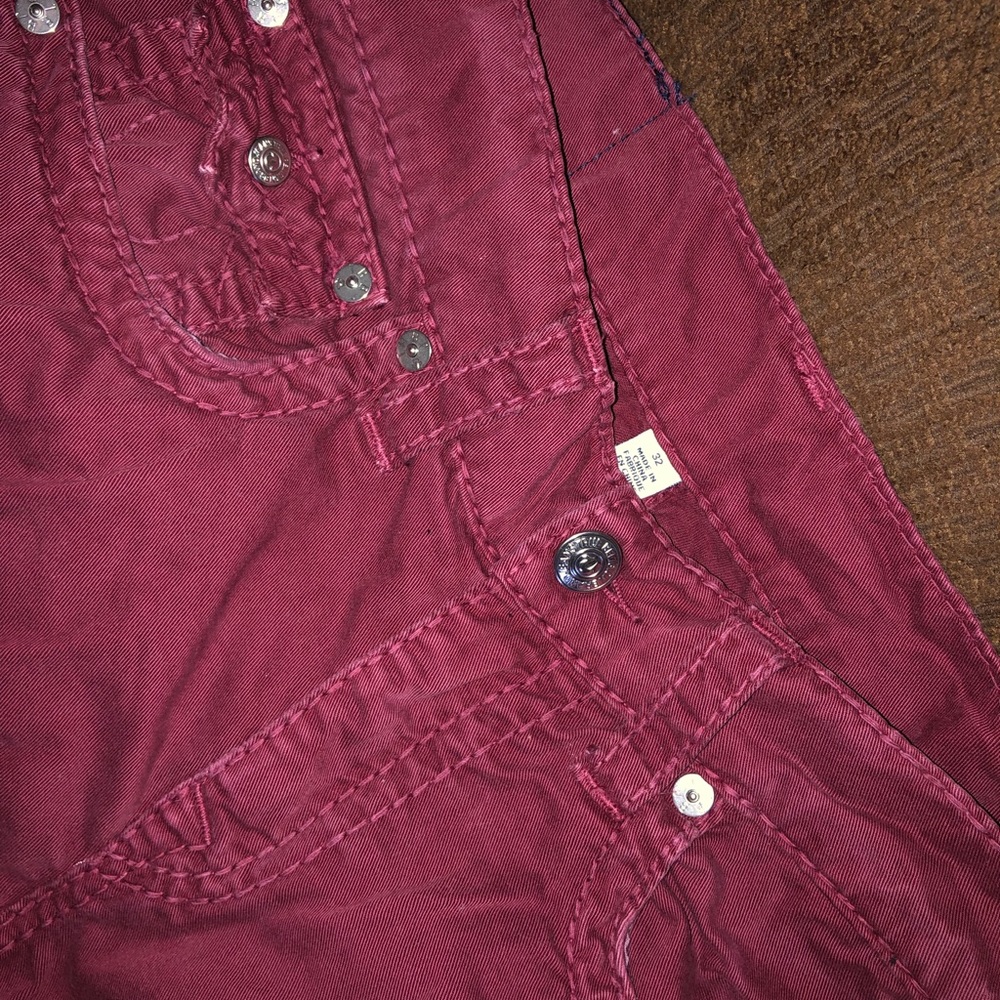 Burgundy True Religion Pants - Picture 4 of 10